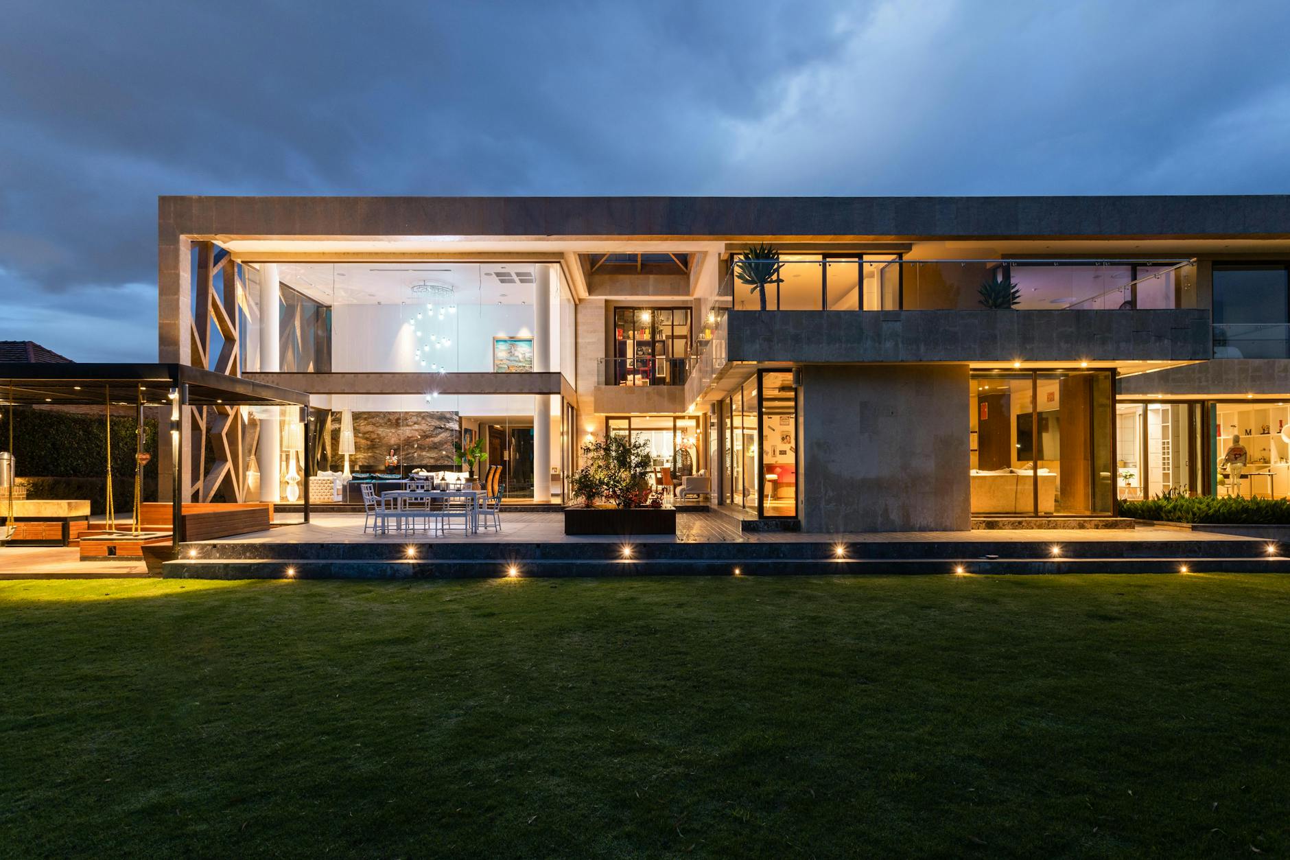 exterior of a modern villa