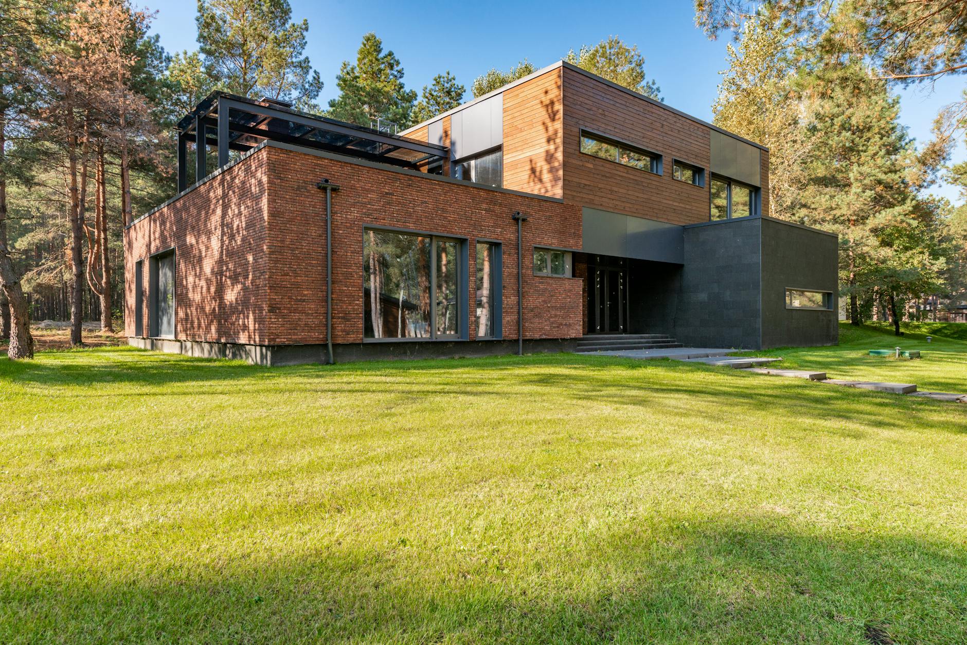 a house with a modern design